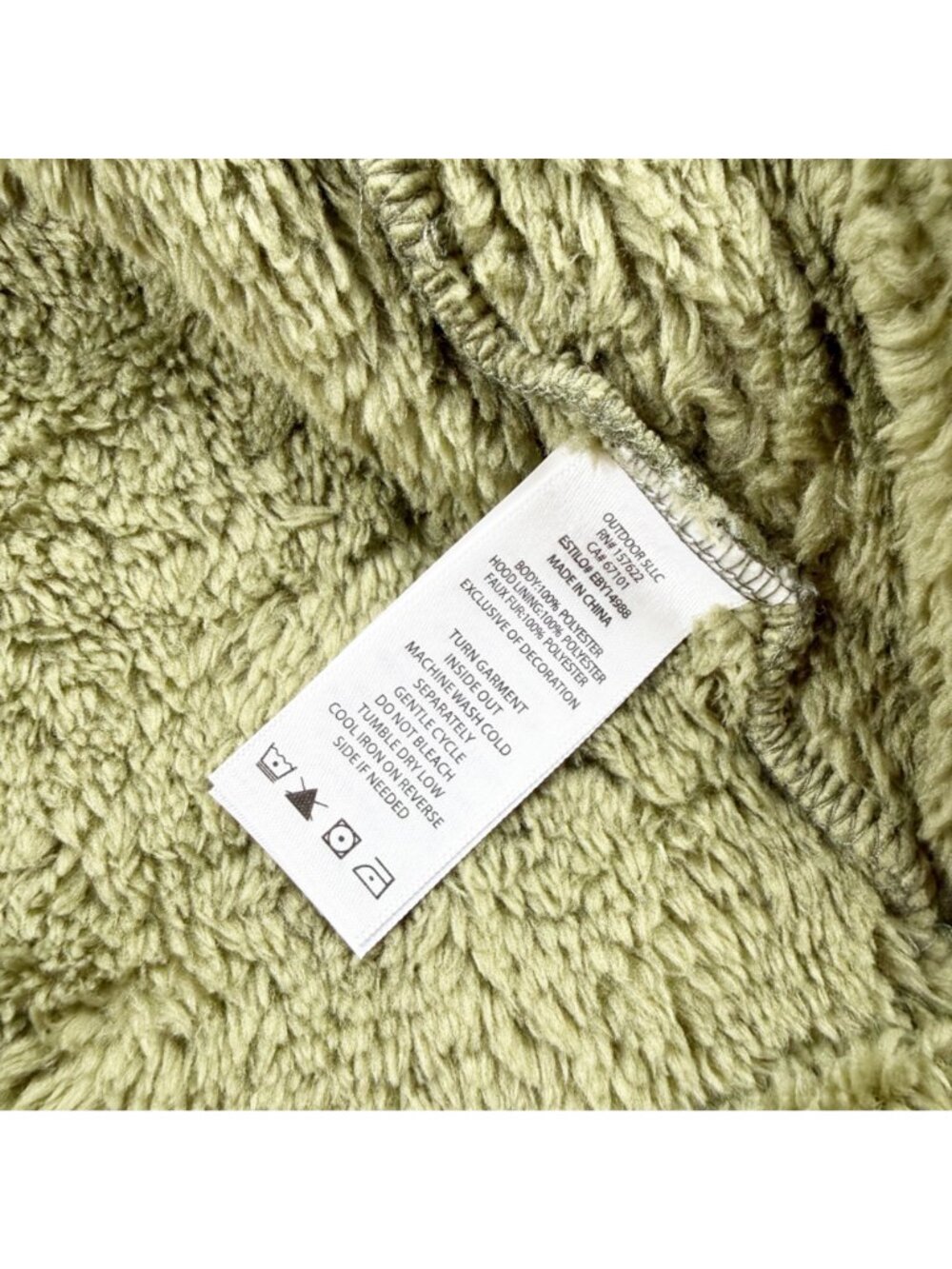 Eddie Bauer Kids Sherpa Fleece Hooded Jacket Full Zip Plush Coat NWT 24 Months - Picture 4 of 5